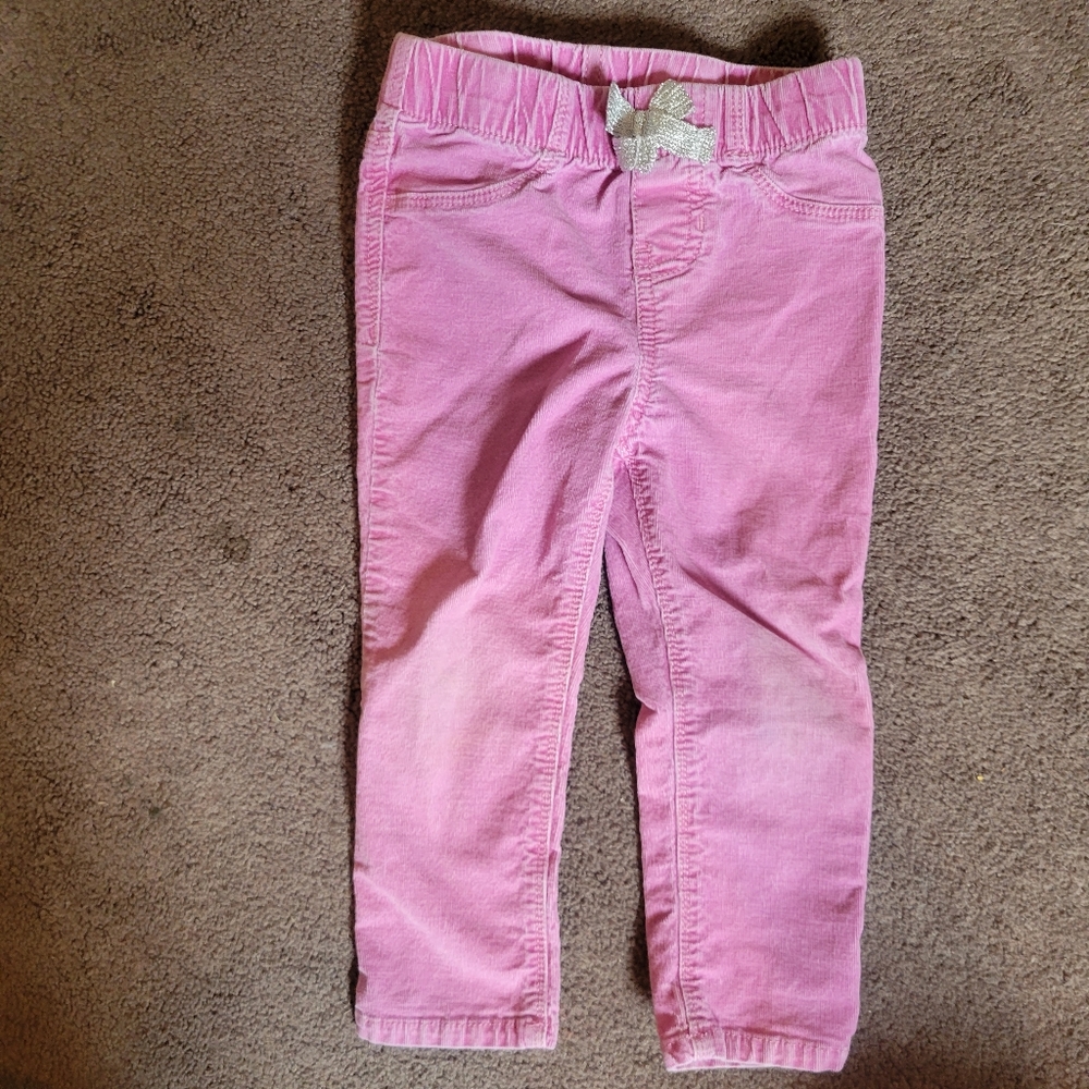 Corduroy pink pants